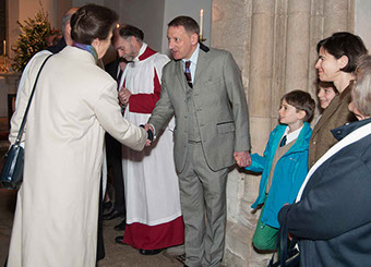 external view of the candles of life memorial stained glass window for michael ashley mann, the queens bishop by john reyntiens
