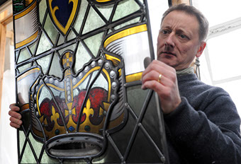 Her Majesty's diamond jubilee stained glass window in the houses of paliament by john reyntiens