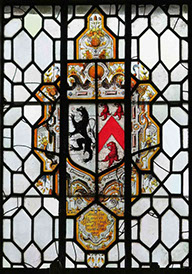 Gilling castle stained glass after restoration by reyntiens glass studio