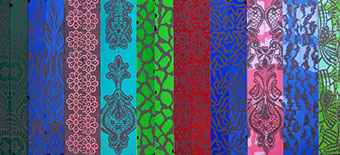 10 green bottles for gordons gin panels by john reyntiens and alice temperley