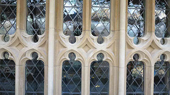 Restoration of the houses of parliament westminster hall north window by reyntiens glass studio