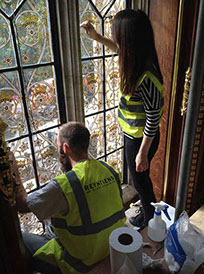 houses of parliament robing room stained glass restoration by reyntiens glass studio