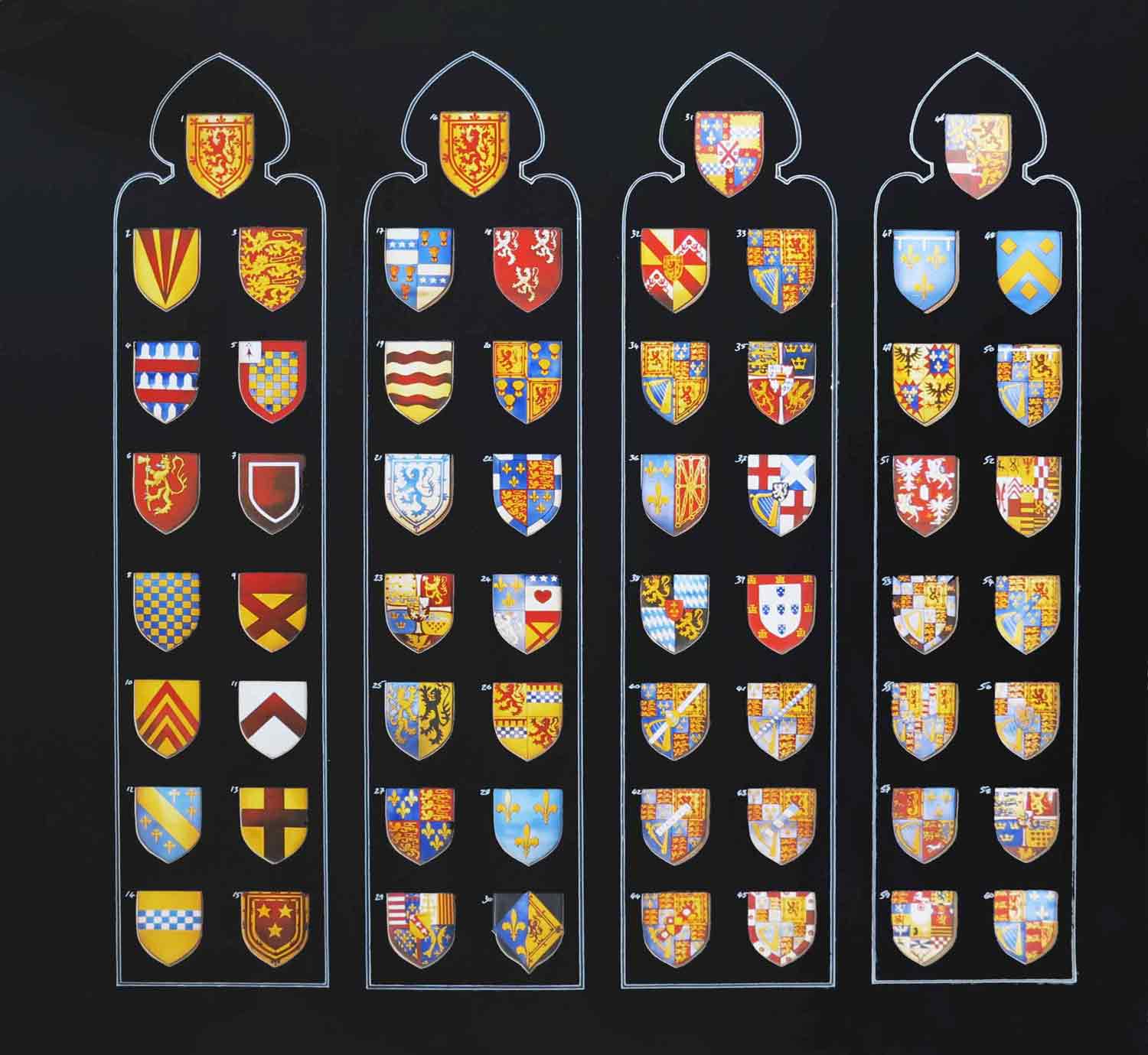 windsor castle restoration of the stuart room stained glass window designs