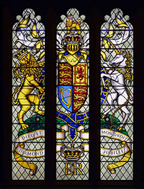 Her Majesty's diamond jubilee stained glass window in the houses of paliament by john reyntiens