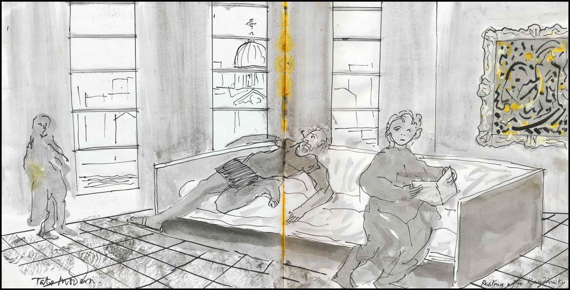 Patrick reyntiens sketchbook print for sale resting