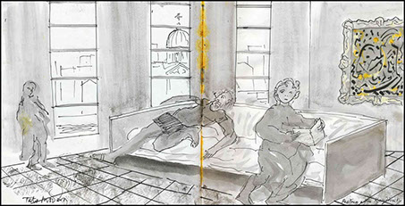 Patrick reyntiens sketchbook print for sale resting