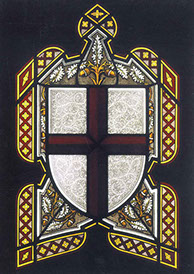 st georges cross stained glass window windsor castle restoration by john reyntiens